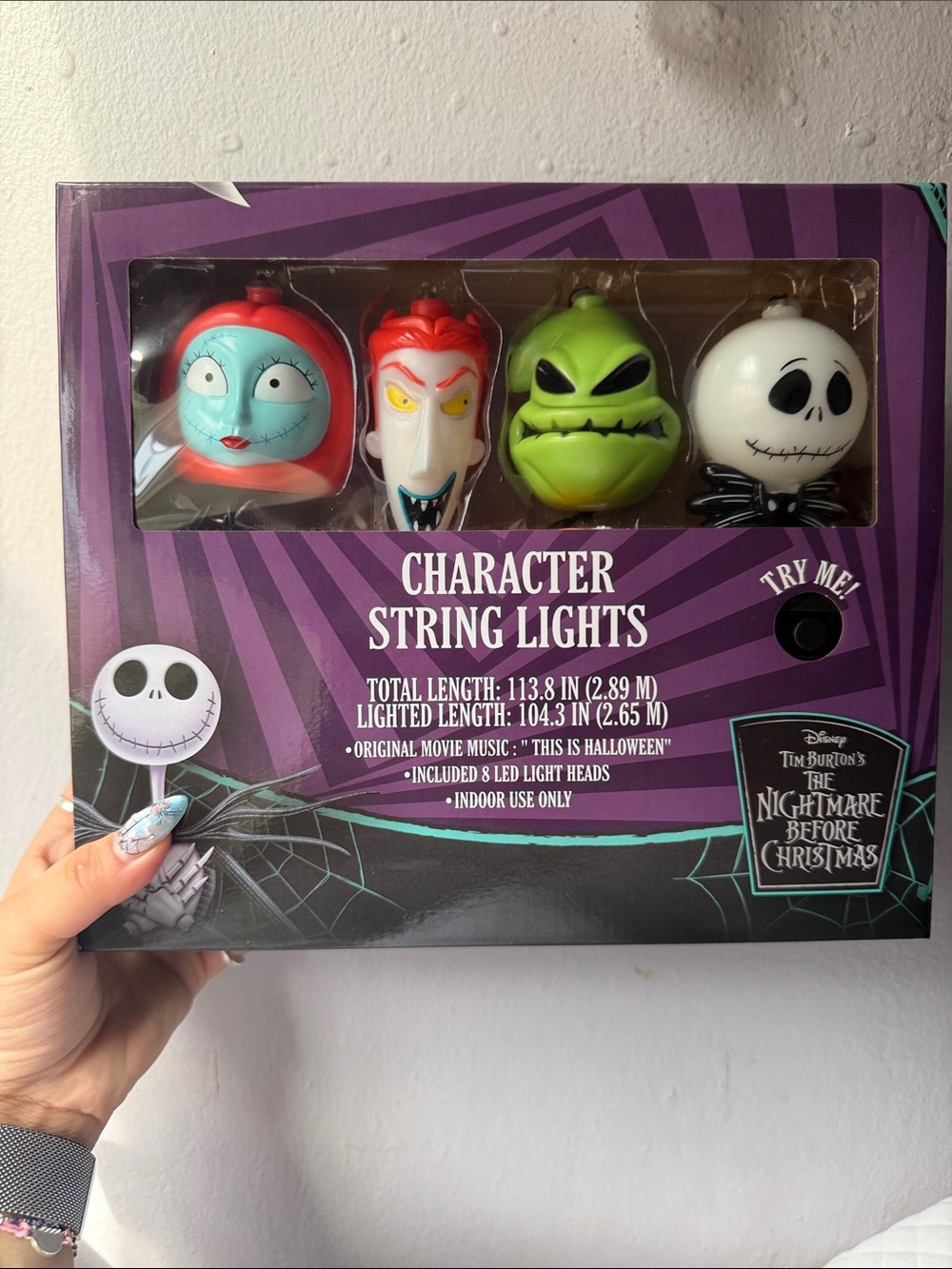 NWT Singing Disney The Nightmare Before Christmas Character String Lights
